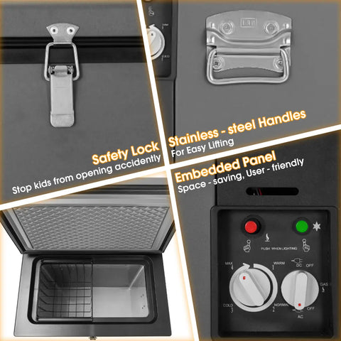 SMAD garage ready chest freezer with lock,steel handle and removable basket SMAD garage ready chest freezer with lock,steel handle and removable basket