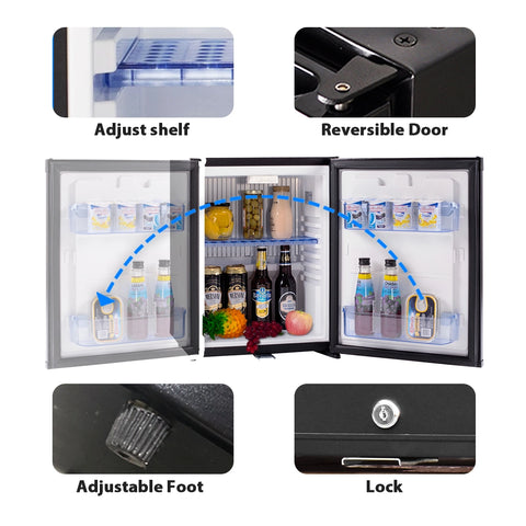 SMAD quiet fridge for rvs with adjustable feet and shelves SMAD quiet fridge for rvs with adjustable feet and shelves