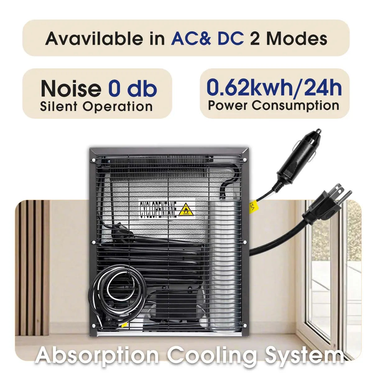 SMAD 2-way Support fridge, compatible with AC and DC power