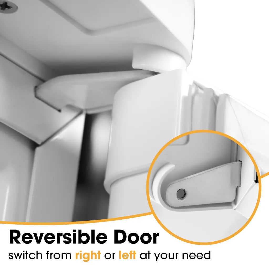 SMAD 100l gas fridge with reversible hinge and built-in freezer