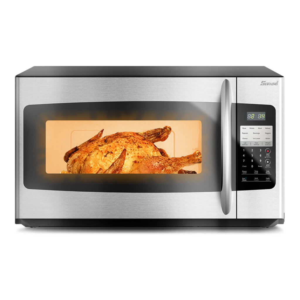 Smad over the range microwave oven for Home & Restaurant &kitchen with ECO  Mode & Child Lock & 300 CFM