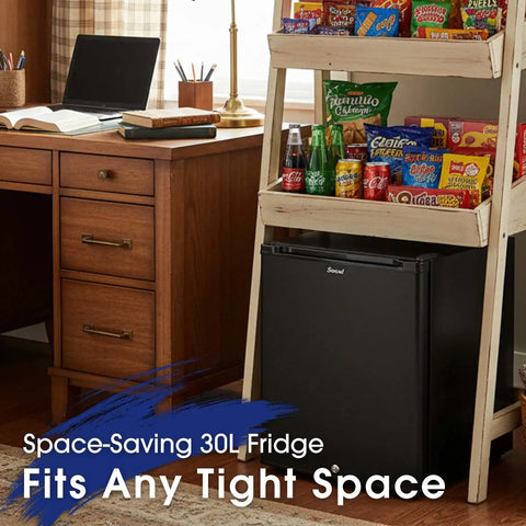 SMAD 1.0 cu.ft Absorption Refrigerator for a Camper, 12Volt Drink Fridge Undercounter