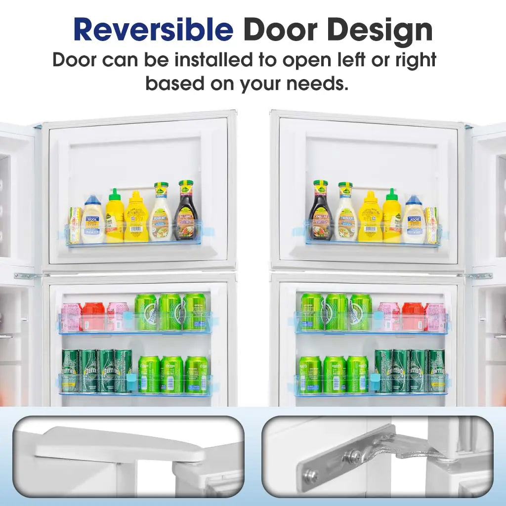 10cu.ft Propane Gas Refrigerator with reversible door open