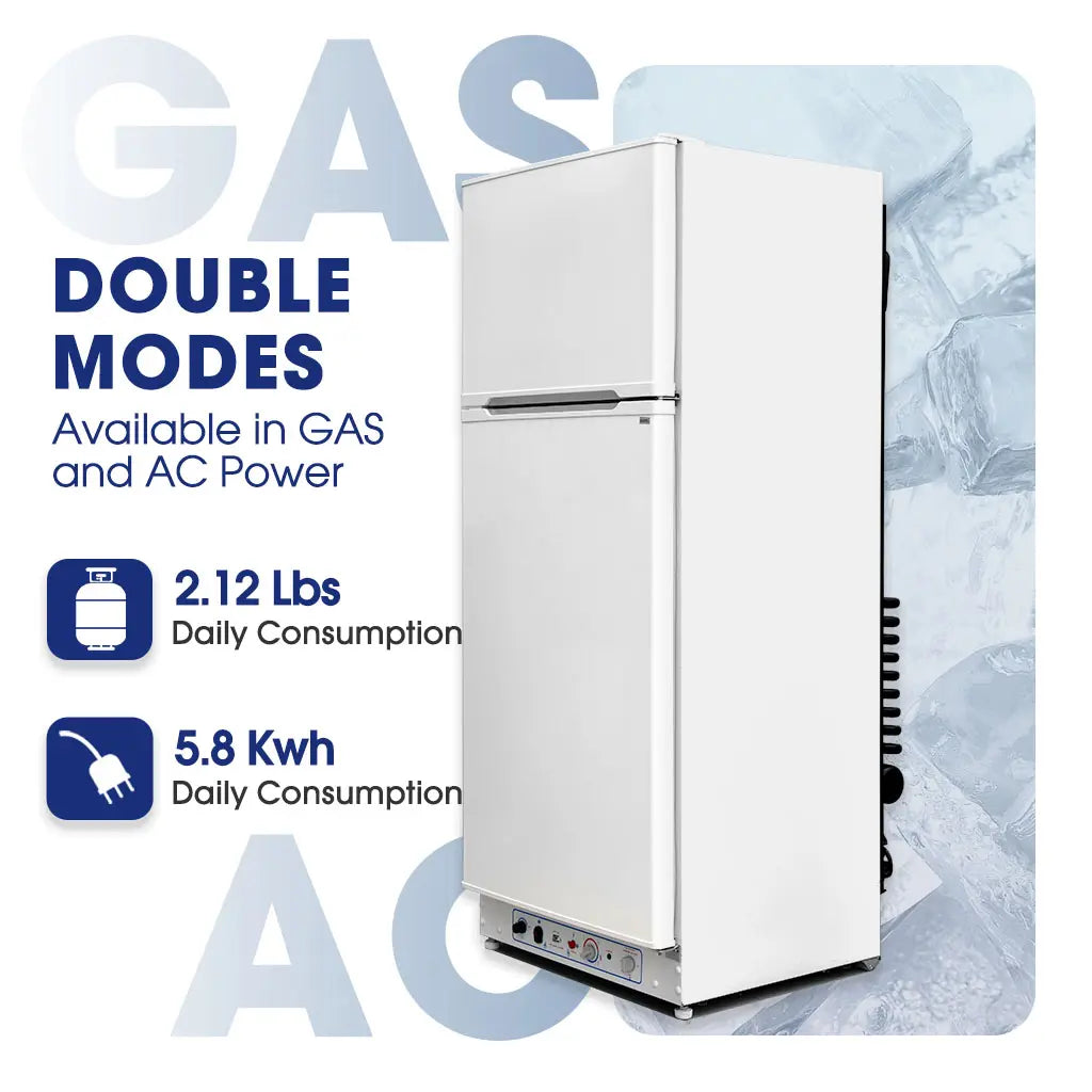 110 V AC electric and propane off grid Refrigerator, largest Fridge