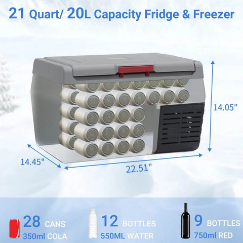 SMAD 20L mini outdoor cooler dimension