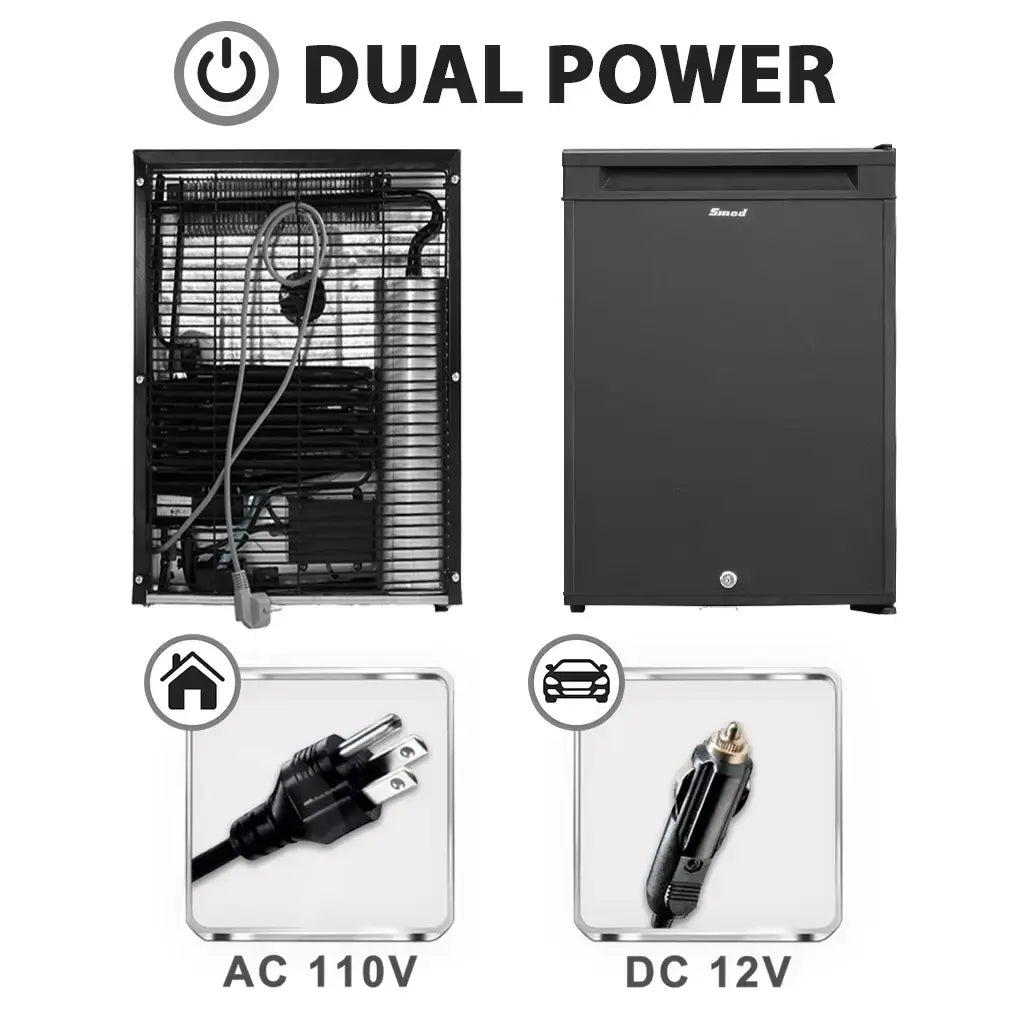 SMAD 40L dual powered AC and DC single door outdoor refrigerator