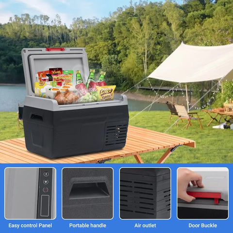SMAD portable camping cooler with door lock and easy control panel 