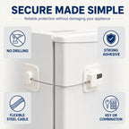 refrigerator lock installed on a door refrigerator