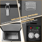 SMAD garage ready chest freezer with lock,steel handle and removable basket