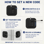 Instructions for setting a new code on the combination refrigerator lock