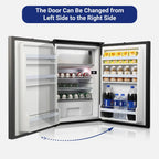 SMAD caravan refrigerator with freezer, removable reversible door, left or right two direction