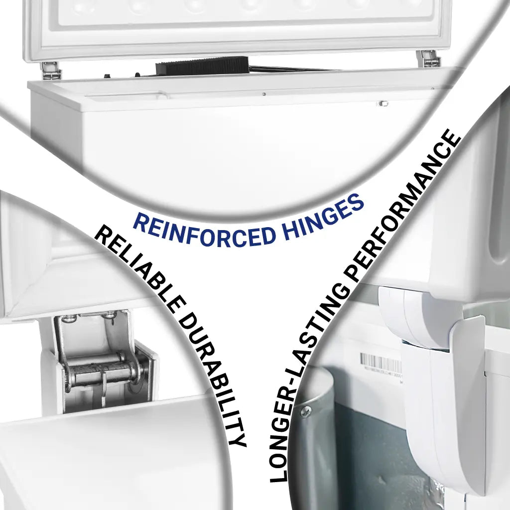 SMAD 2 way propane and electric freezer with durable hinges