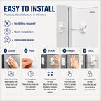 Easy installation steps for adhesive refrigerator locks without drilling