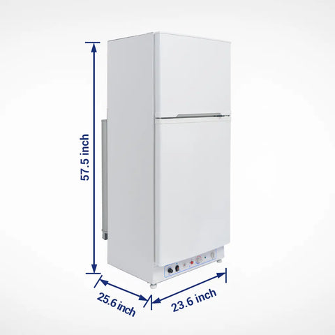 SMAD  6.1 Cu.ft Propane Refrigerator with Top Freezer, Off-Grid Camper Gas Fridge