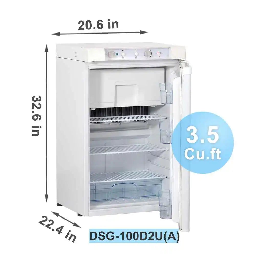 SMAD 3.5 cu.ft Propane Refrigerator 3 Way Gas Refrigerator with Freeze –  Smad Electric Appliances