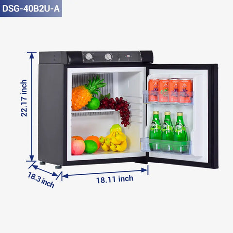 SMAD 1.4 cu.ft 3 WAY Portable Gas Propane Refrigerator Small Camper F Smad Electric Appliances