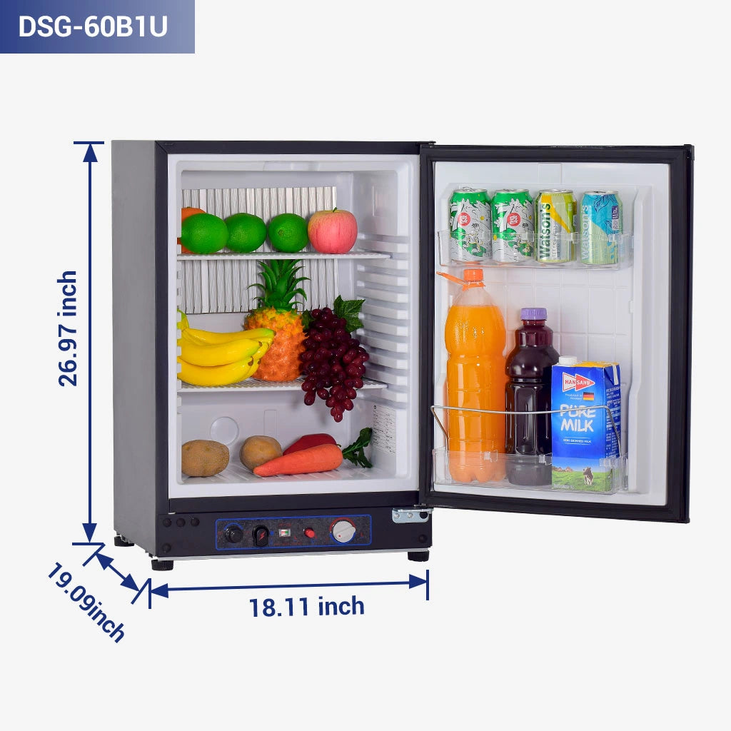 SMAD 2.1 cu.ft 60 liter 3 Way Propane Camper Fridge for Travel Quie Smad Electric Appliances