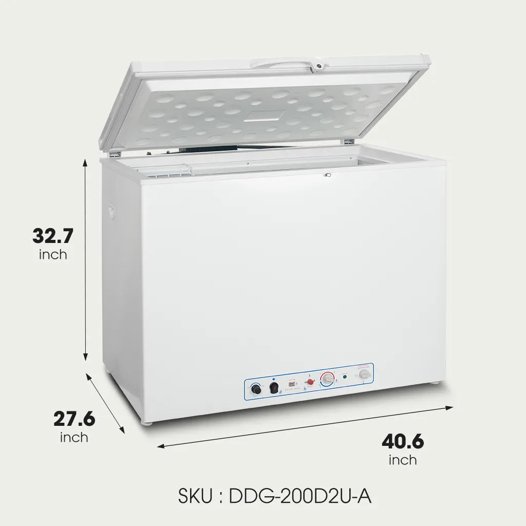 SMAD 7.0 cu.ft Off-Grid Freezer 2-WAY Energy Powered Electric AC110V/LPG Gas Propane Freezer Secondary image