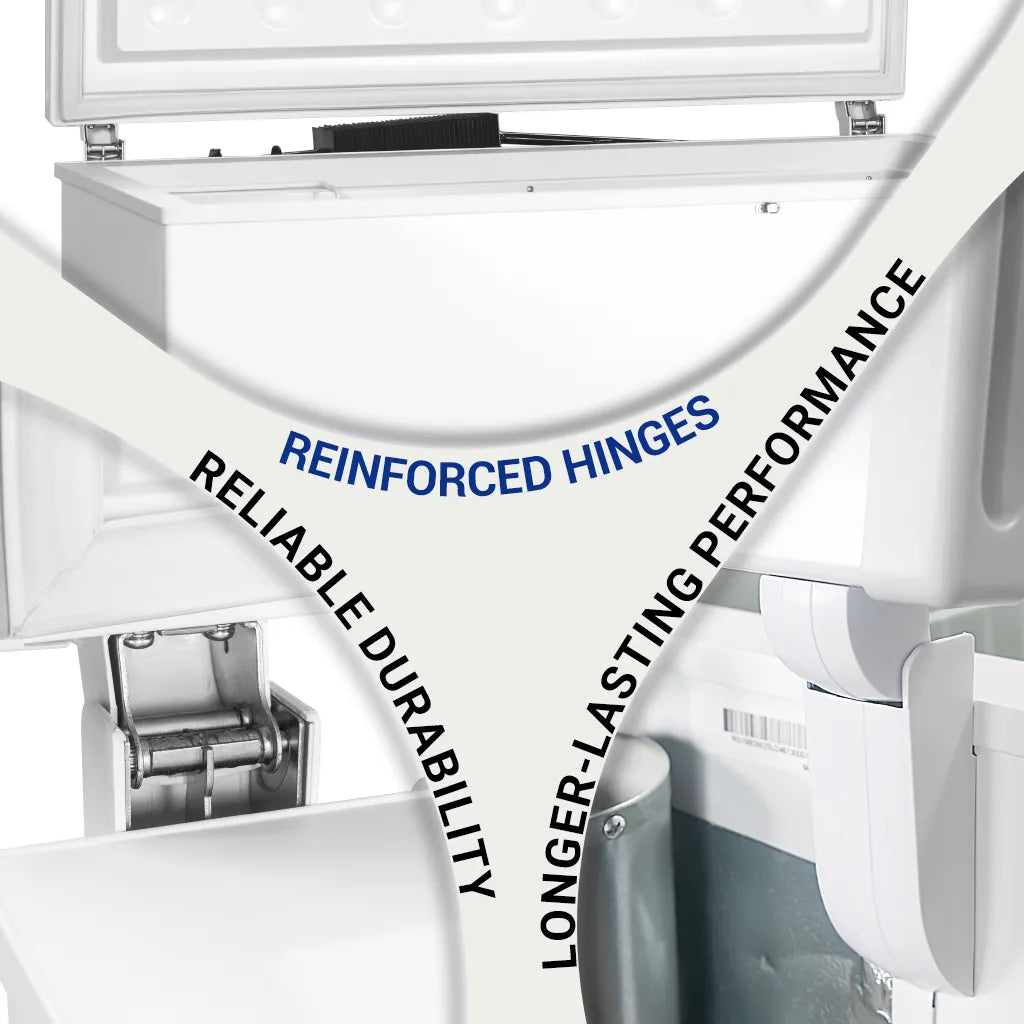 SMAD 2 way propane and electric freezer with durable hinges