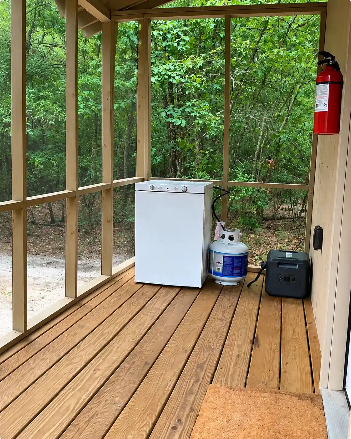Off-Grid Porch Setup with SMAD Refrigerator