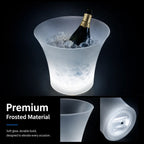 Classic round LED wine bucket made from durable premium plastic