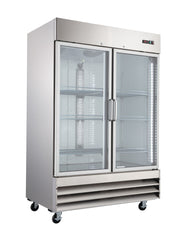 SMAD 54 In. 47 Cu. Ft. Glass Door Restaurant Commercial Reach In Refrigerator