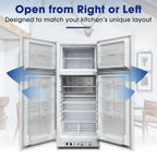 SMAD camping large refrigerator and freezer with reversible door 