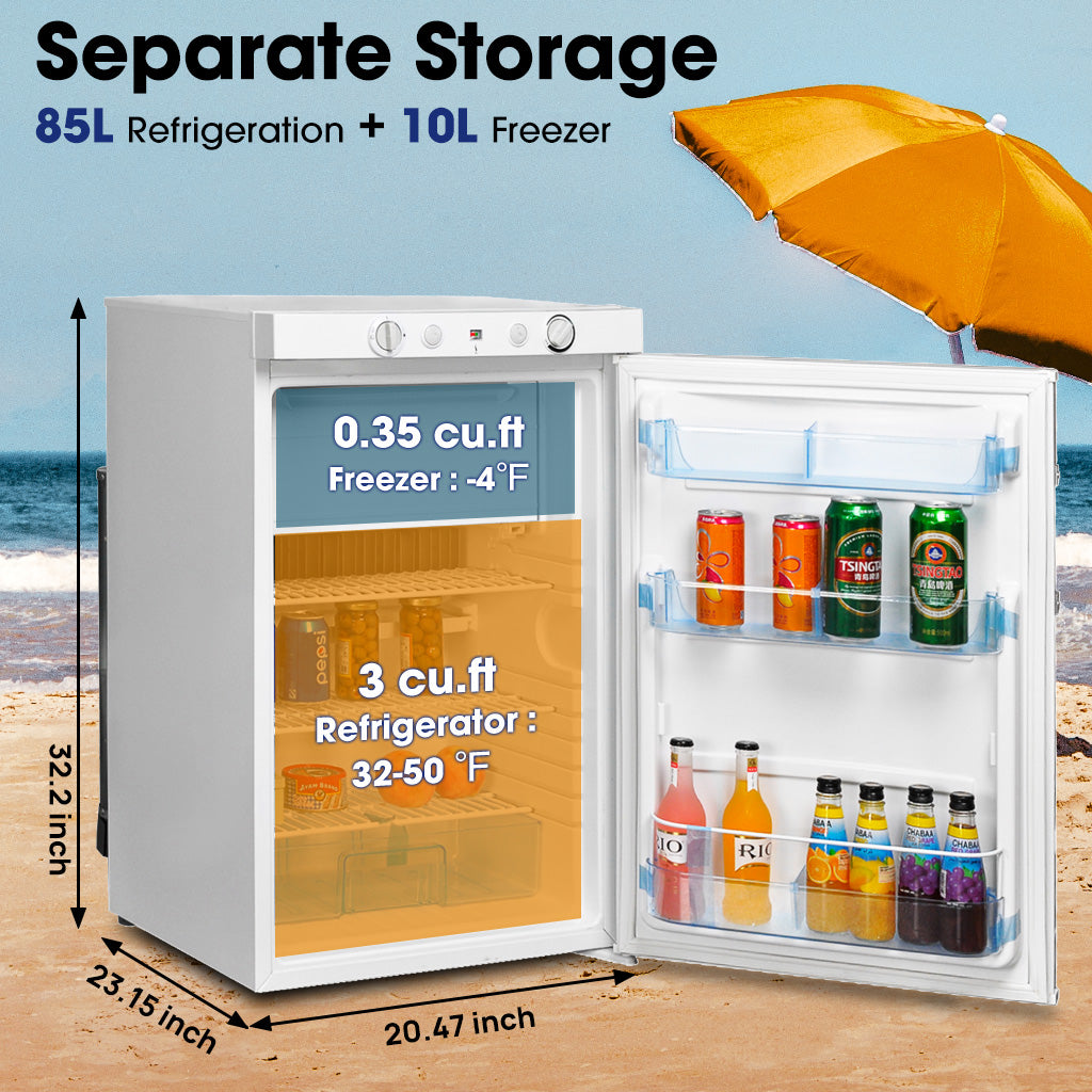 SMAD fridge with top freezer, temperature range from -4℉-50℉