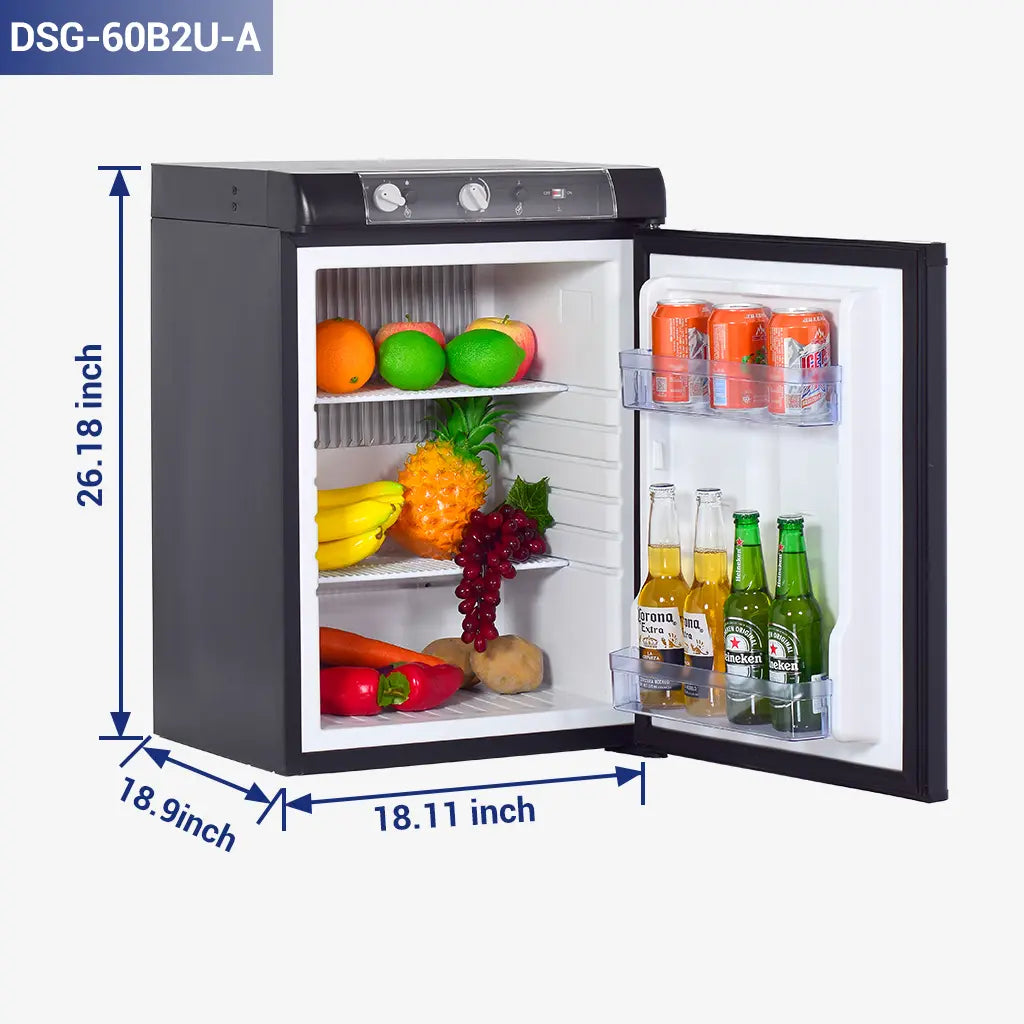 Smad 60liter quiet small refrigerator without freezer size