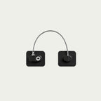 Black refrigerator lock with key and flexible steel cable