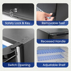 SMAD 12V Absorption locking fridge for rvs with adjustable feet and shelves
