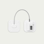 White combination refrigerator lock with resettable code