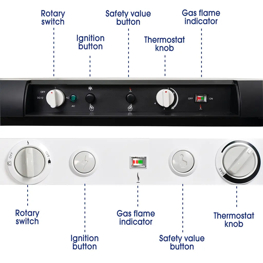 SMAD Propane Refrigerator with ignition Battery 