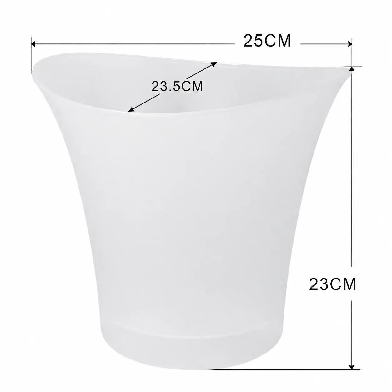 SMAD 5L classic round LED ice bucket dimensions and product size
