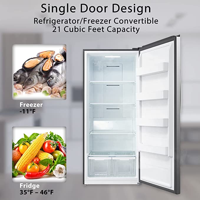 21 Cu. Ft. Convertible Upright Freezer