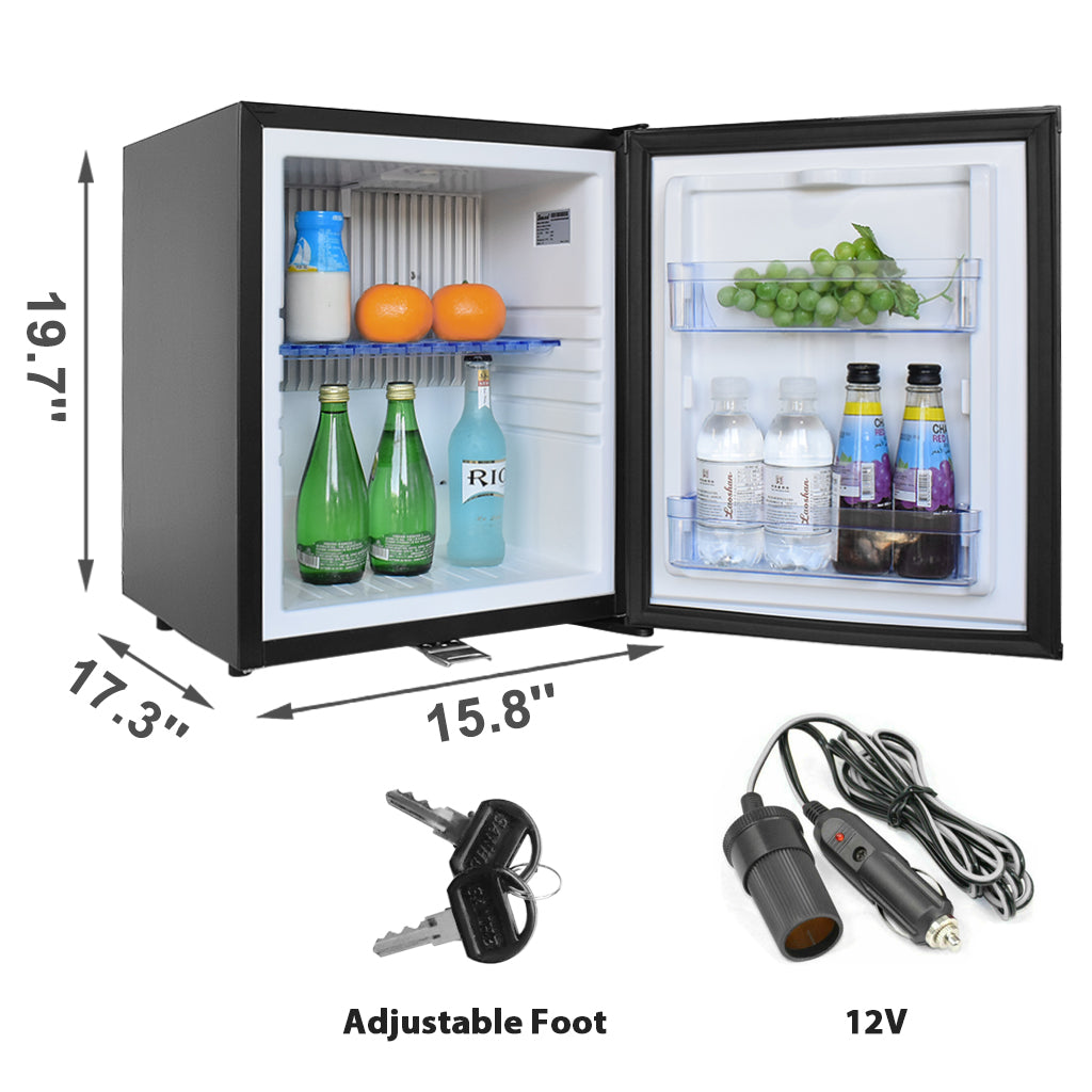 SMETA Mini Fridge with Lock Compact Lockable No Noise Absorption Mini  Refrigerator 12V/110V Portable DC AC Locking Refrigerator for Van  Medication