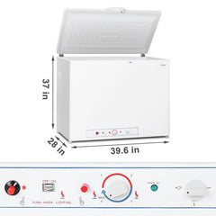 SMAD 7.0 cu.ft Propane Refrigerator Freezer 2-WAY Electric LPG AC/DC Gas Freezer - Dimensions view