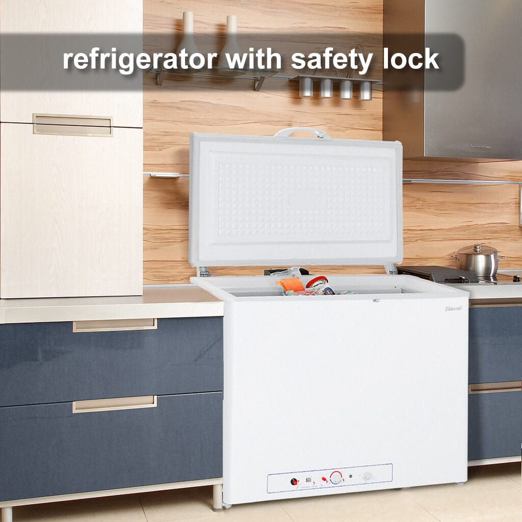 SMAD 7.0 cu.ft Propane Refrigerator Freezer 2-WAY Electric LPG AC/DC Gas Freezer - Refrigerator with safety lock