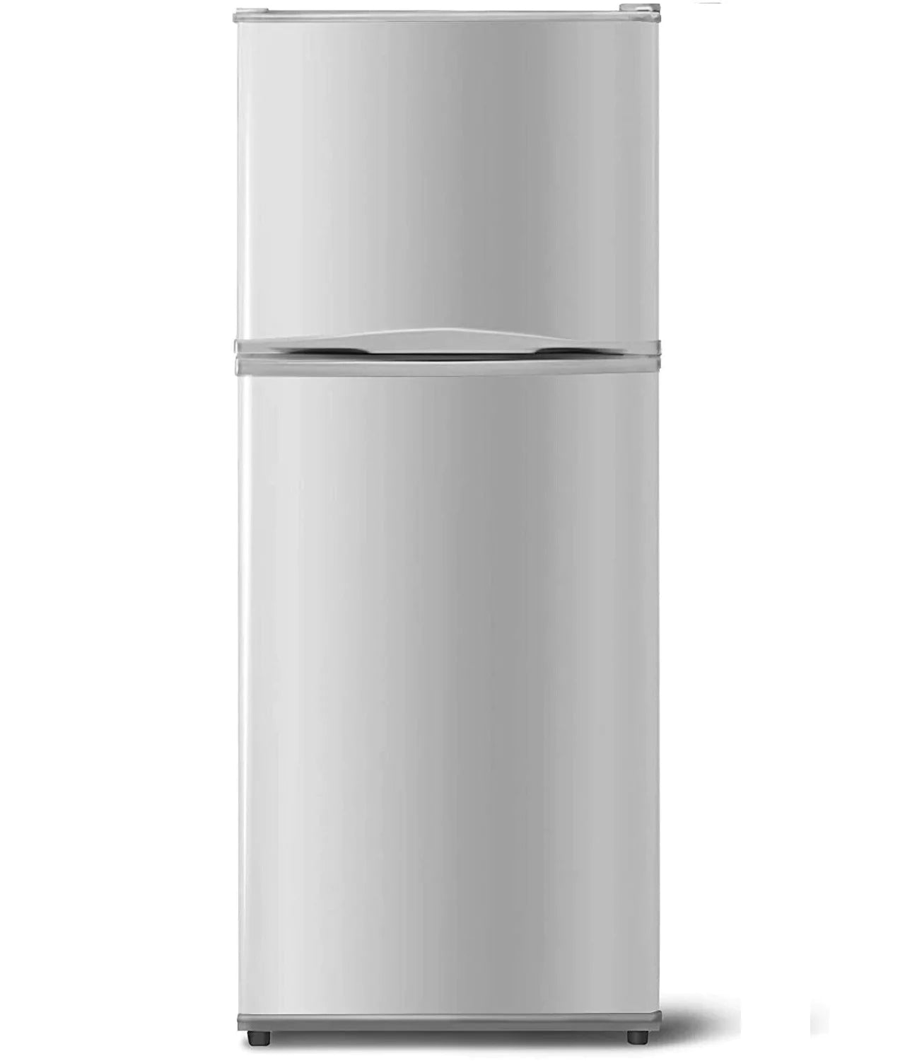 SMAD 12 cu.ft Top-Freezer Reversible Door Refrigerator Color Stainless Steel/Silver - front view