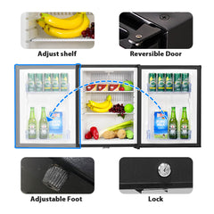 SMAD 2.1 cu.ft Mini Fridge Absorption Refrigerator - anatomical view