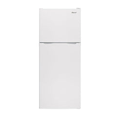 "SMAD 12 cu.ft Top-Freezer Reversible Door Refrigerator Color Stainless Steel/White - front view "