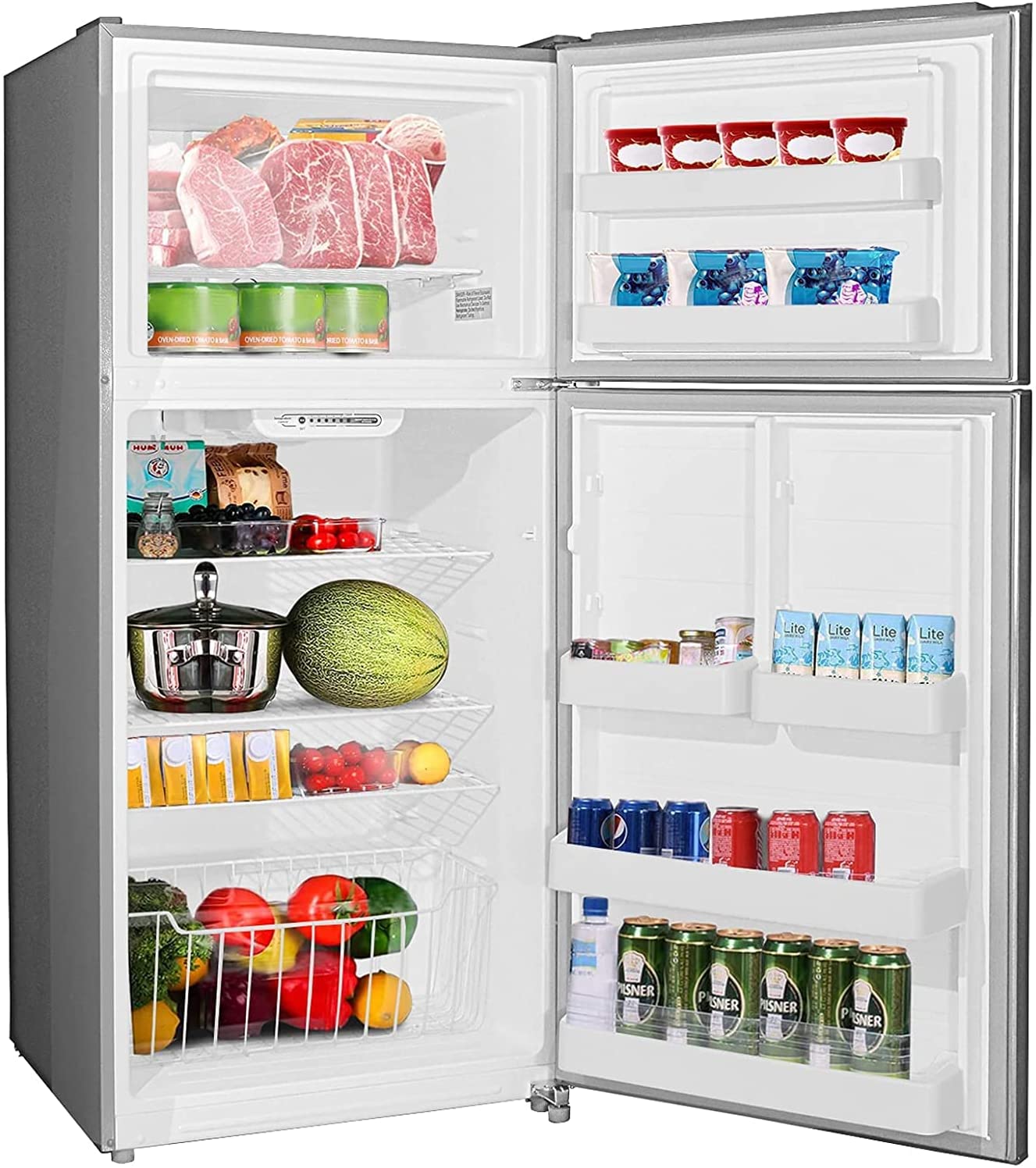 SMAD Top Mount Refrigerator with 4 cu.ft. Freezer-18 cu.ft. - Open View