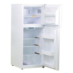SMAD 12 cu.ft Top-Freezer Reversible Door Refrigerator Color Stainless Steel/White - open view