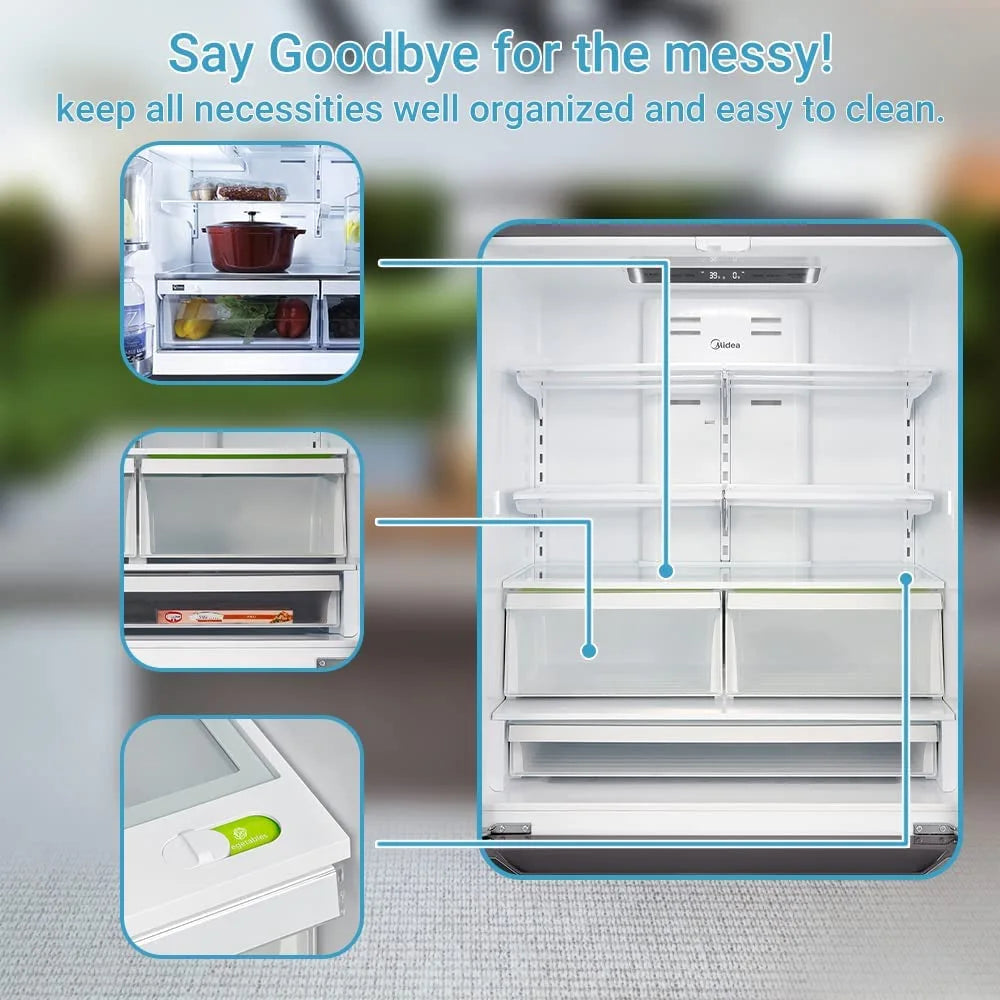 Smad appliances' organized and easy-to-clean compact refrigerator.