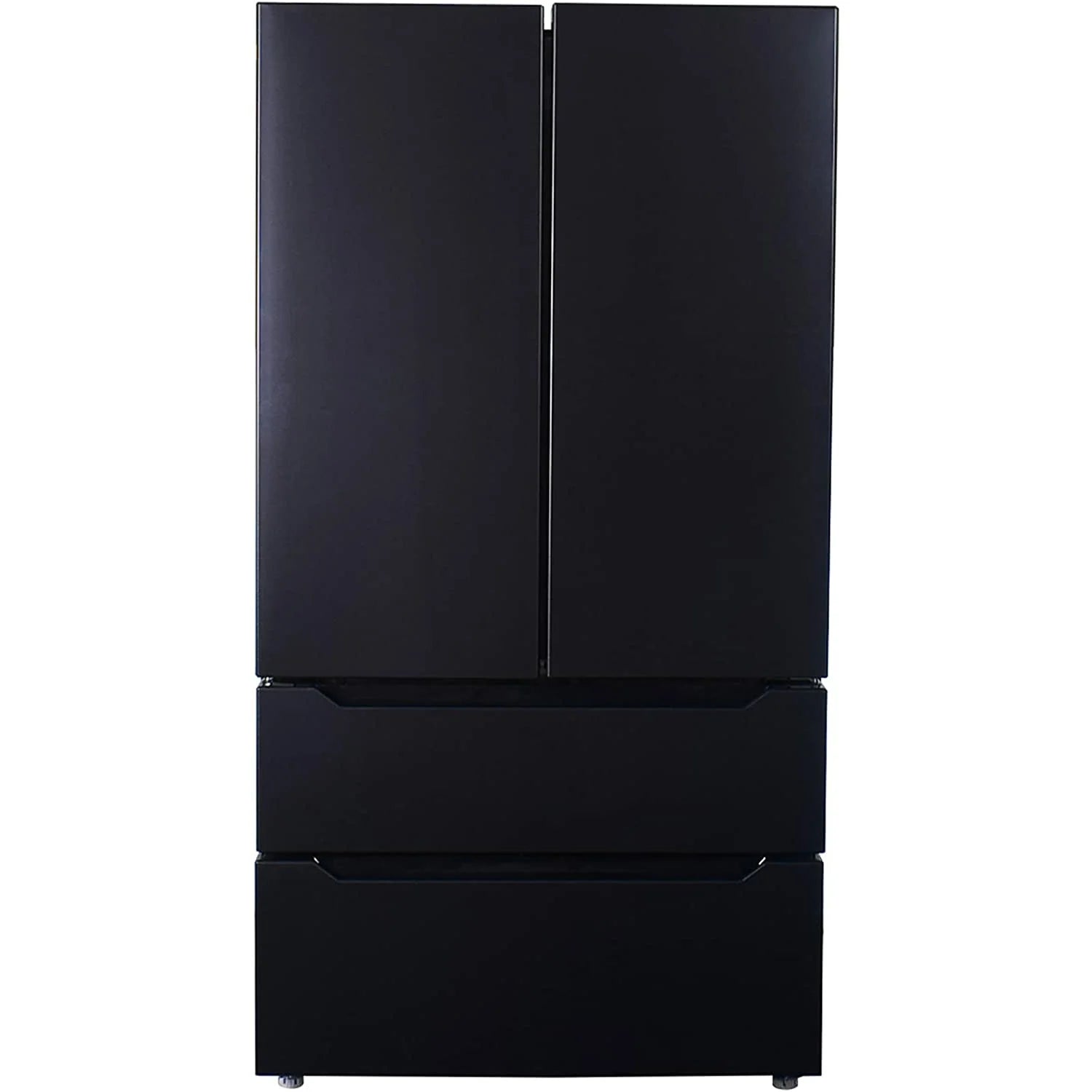 SMAD 22.5 cu.ft Counter Depth French Door Refrigerator  - front view black