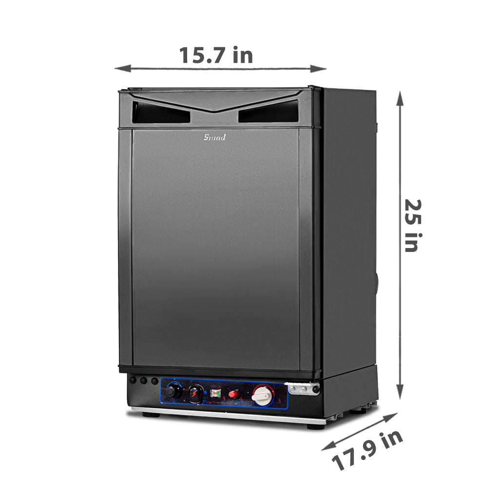 SMAD 1.4 cu.ft Black 3-WAY Portable Gas Propane Refrigerator – Smad  Electric Appliances