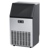 "SMAD Commercial Ice Maker Machine 100 LBS/24Hwith 33lbs Ice Storage Capacity - Front View"