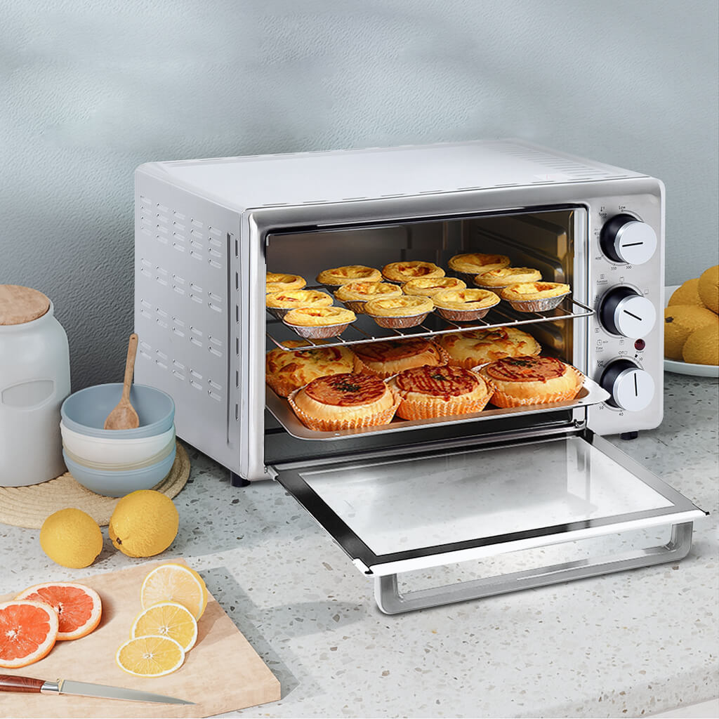 SMAD Countertop Toaster Oven with Timer Toast Bake Broil Settings - Scene view