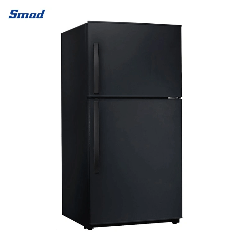 SMAD 21 Cu. Ft. Black Frost Free Top Mount Freezer Refrigerator - front View (black)