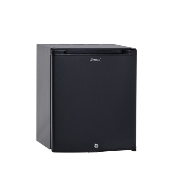 Smad Mini Fridge with Lock Compact Refrigerator for Bedroom Dorm Office No  Noise,12V/110V,1.0 Cubic Feet, Black